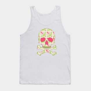 Skull with Flowers Tank Top